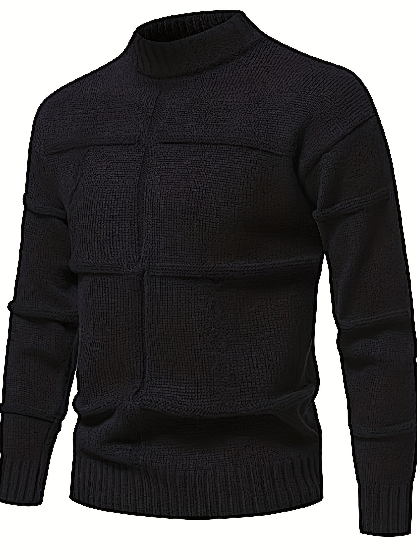 Pull Tricoté Uni Col Rond