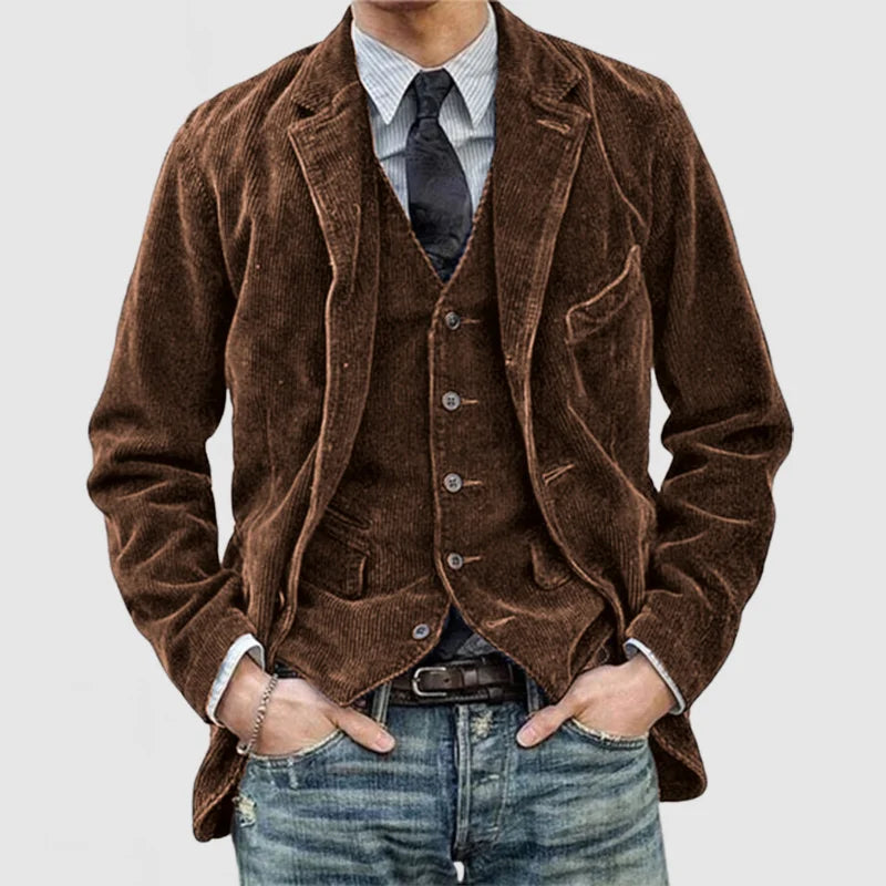 Gautier™ | Ensemble Élégant en Velours Côtelé