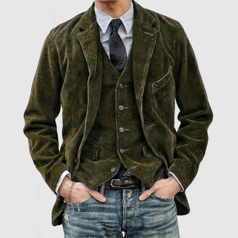 Gautier™ | Ensemble Élégant en Velours Côtelé