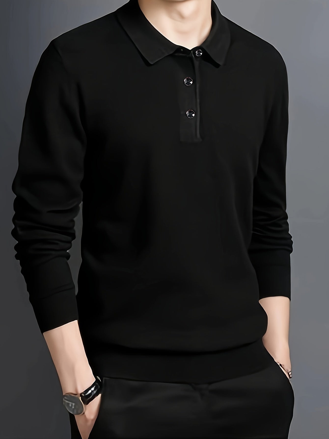 Gautier™ | Chemise Tricotée à Revers Manches Longues