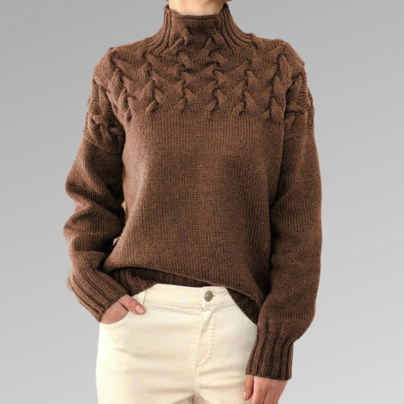 Eva - Pull pour femmes avec détail de tricot torsadé