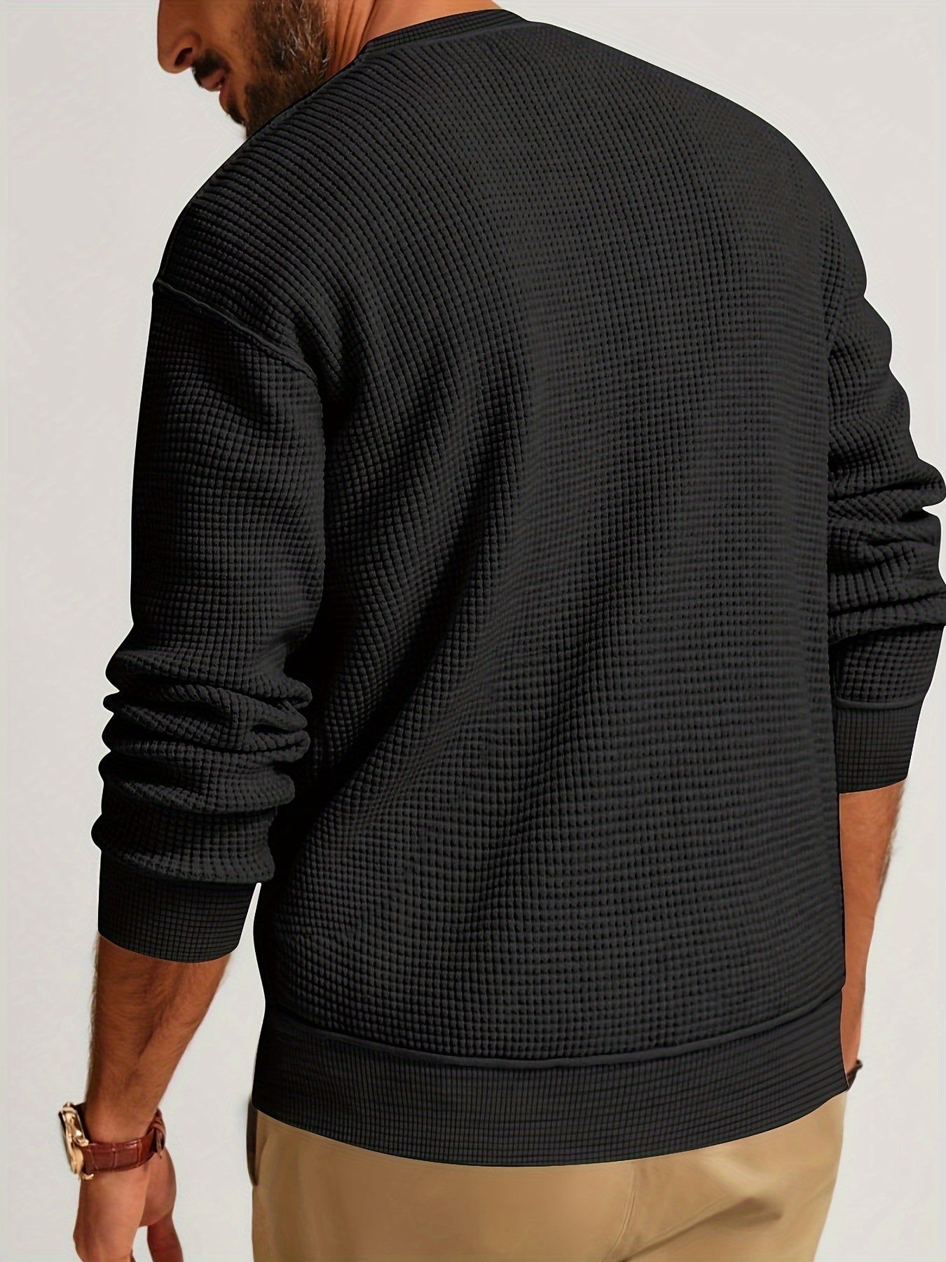 Henley Tricot Gaufré Homme