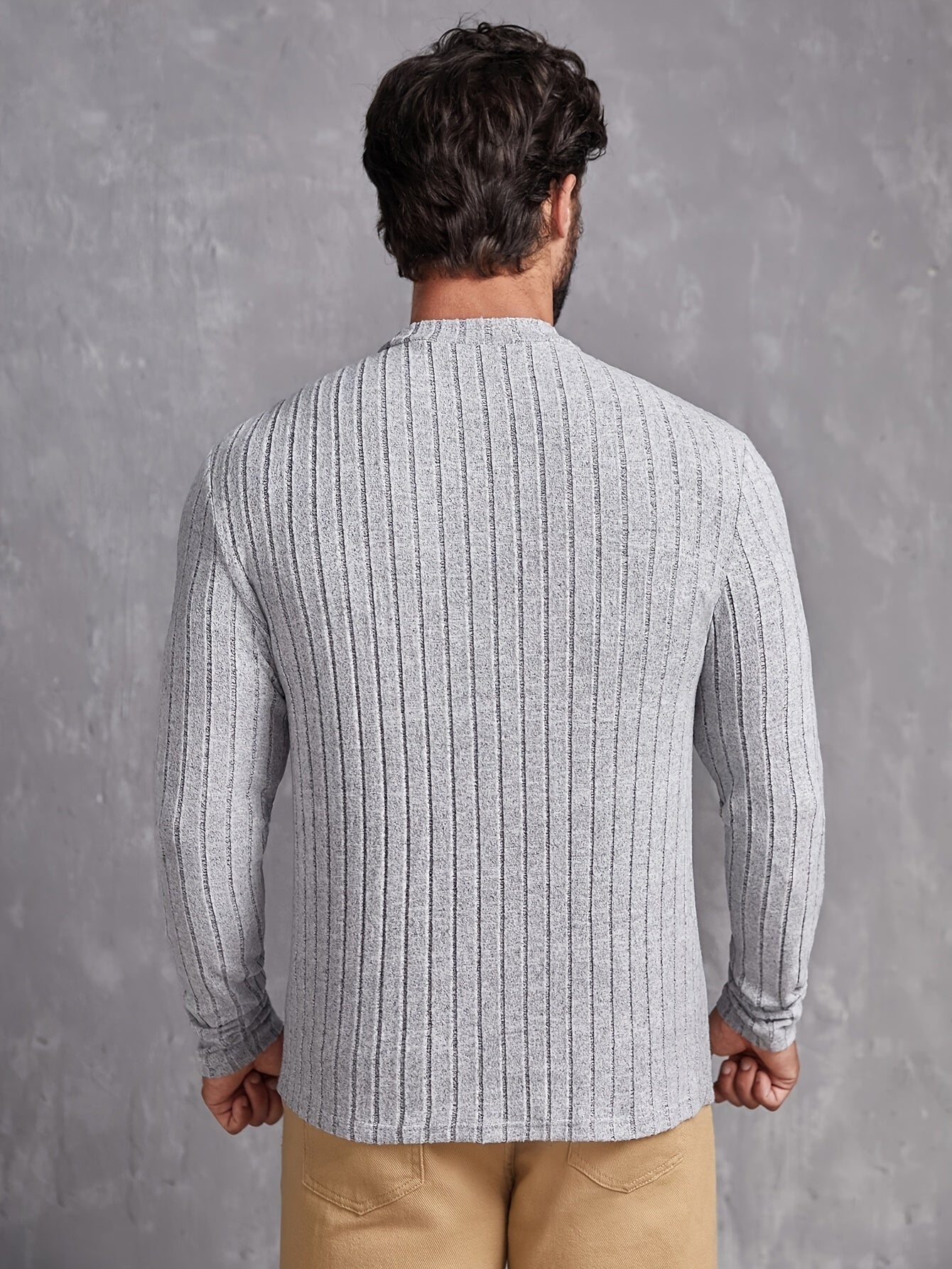 Haut Manches Longues Extensible Col Rond