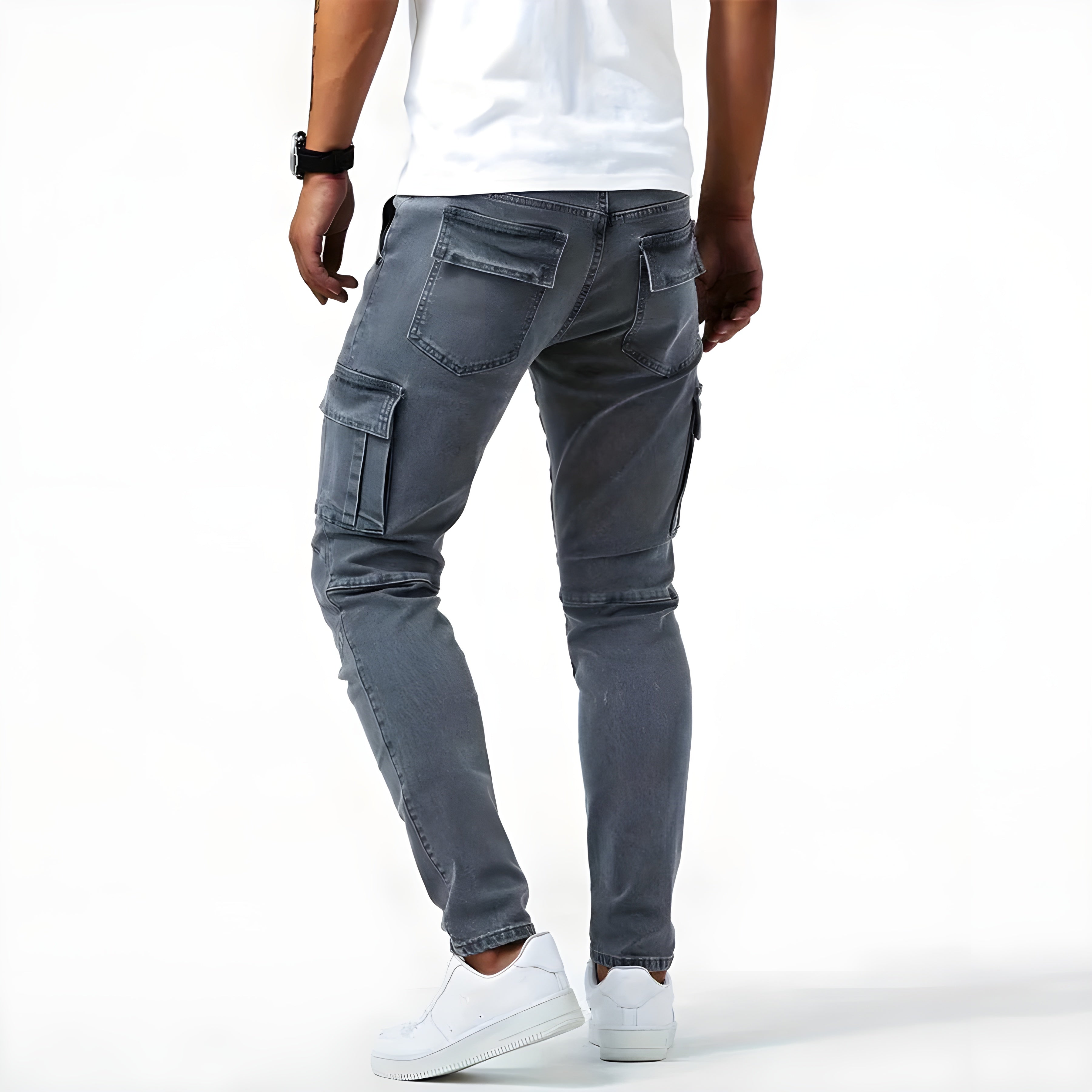 Gautier™ | Pantalon cargo en denim Élastique
