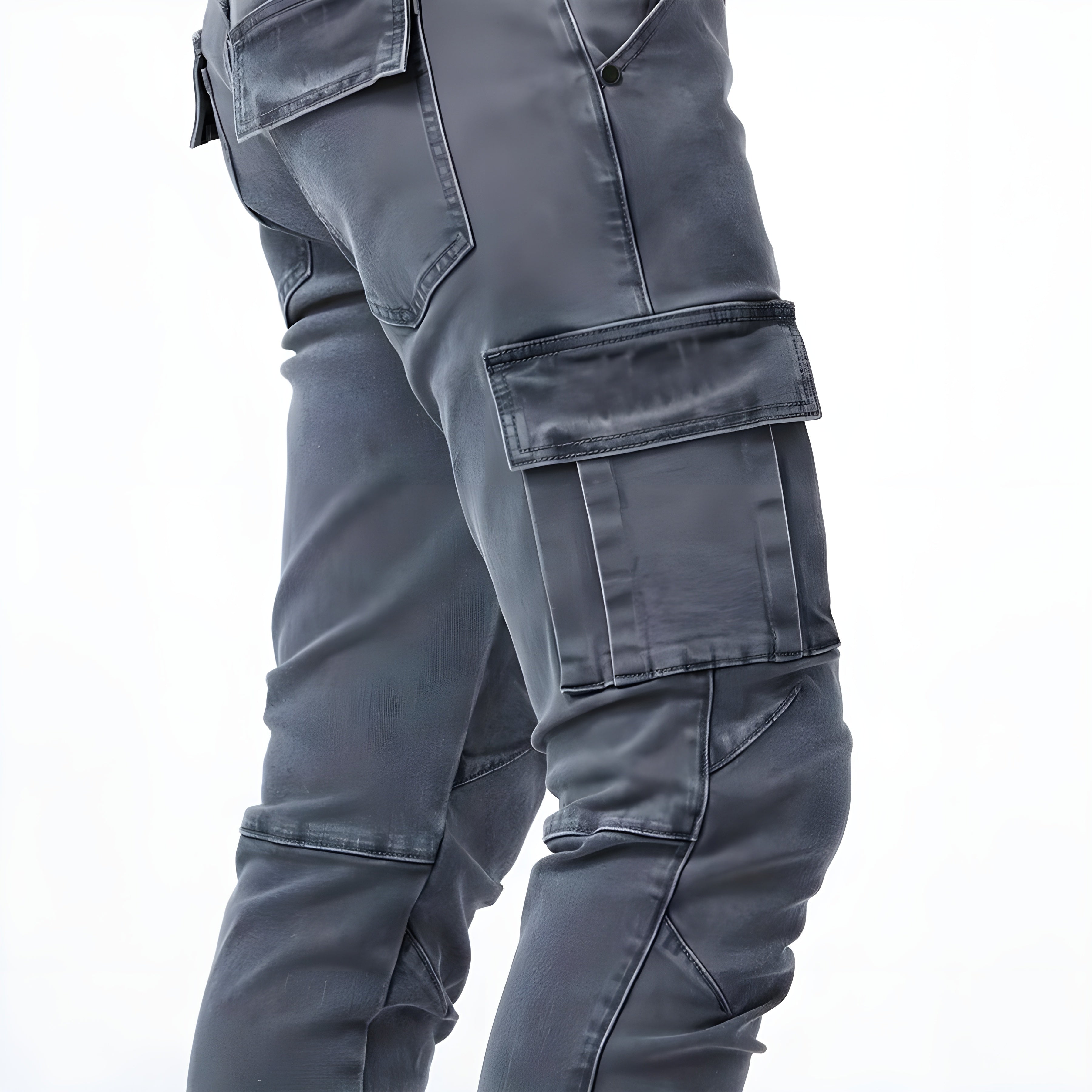 Gautier™ | Pantalon cargo en denim Élastique