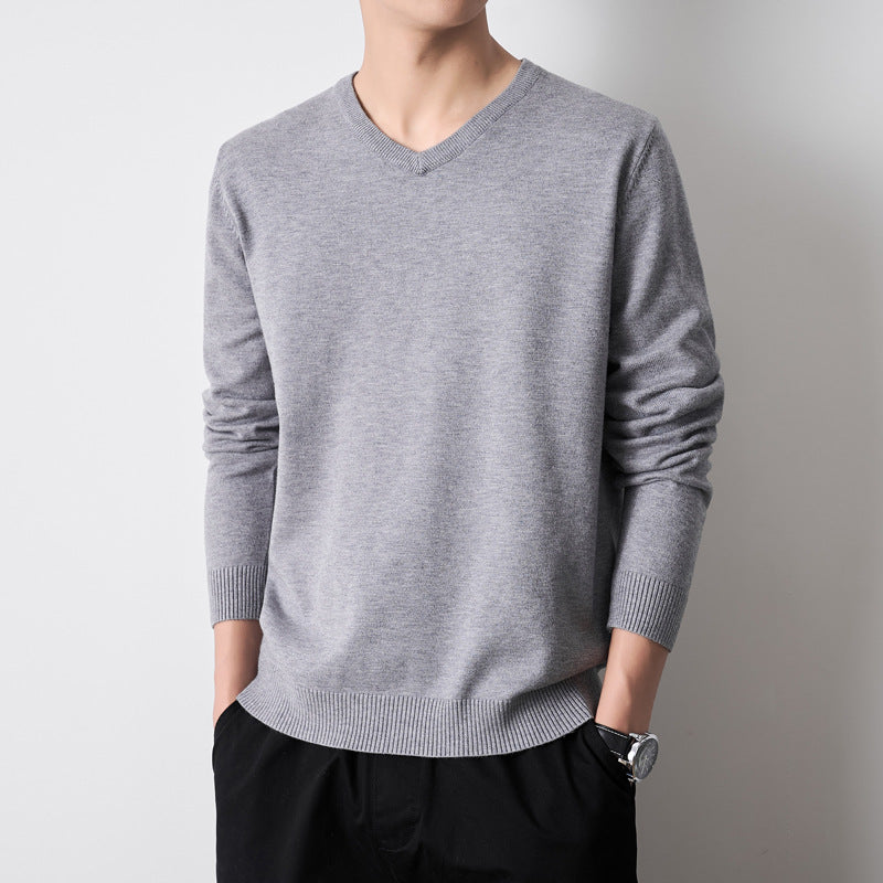 Pull V-Neck en Tricot Luxe pour Homme