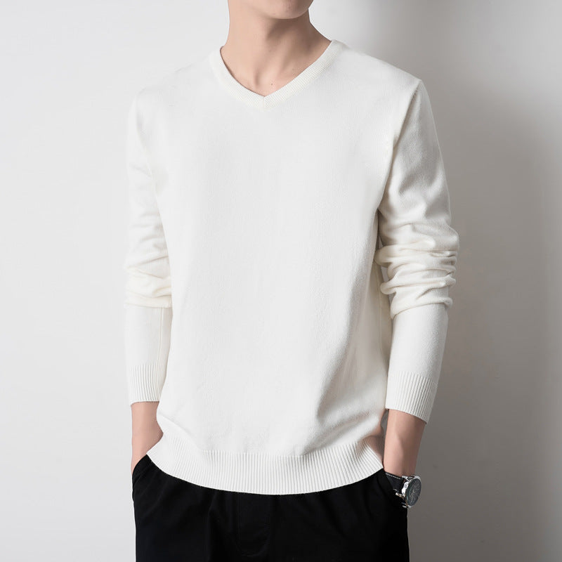 Pull V-Neck en Tricot Luxe pour Homme