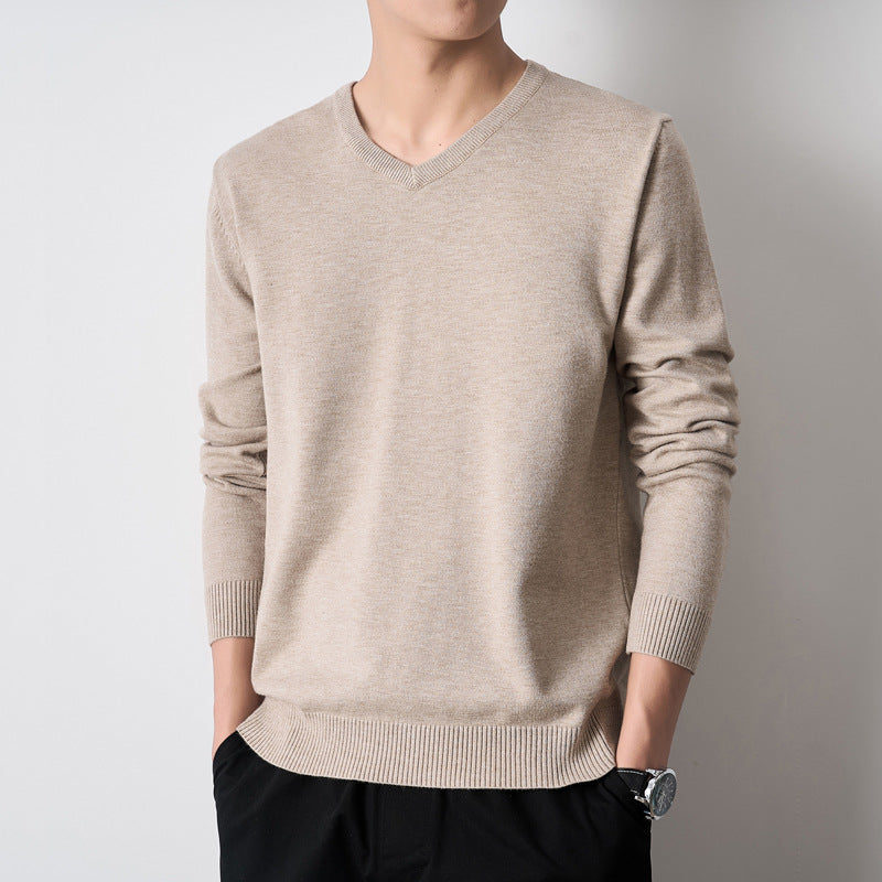 Pull V-Neck en Tricot Luxe pour Homme