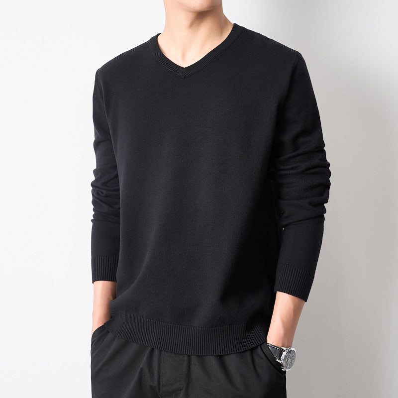 Pull V-Neck en Tricot Luxe pour Homme