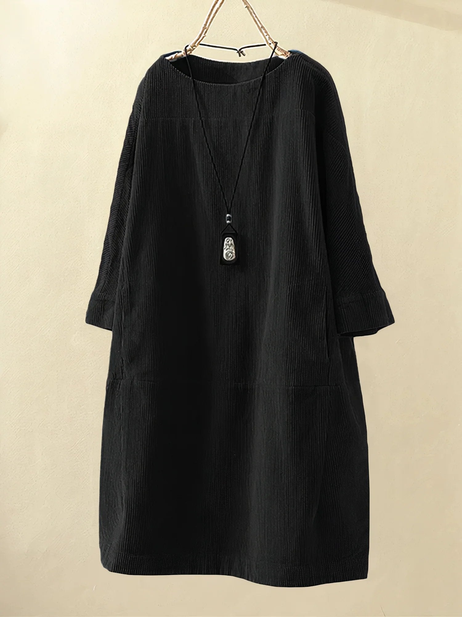 Valery | Robe Midi en Velours Côtelé