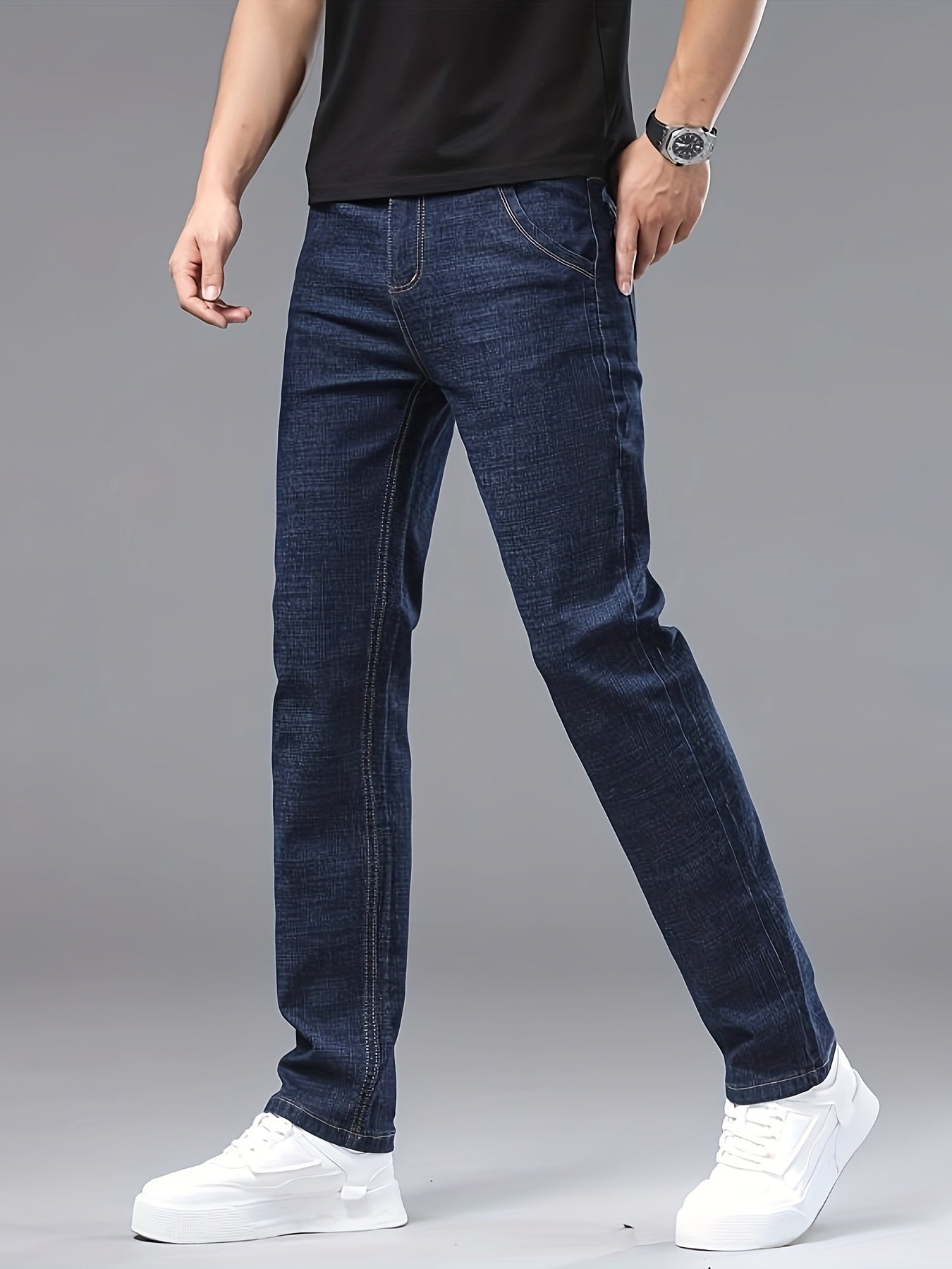 Pantalon Denim Ajusté – Confort et Style
