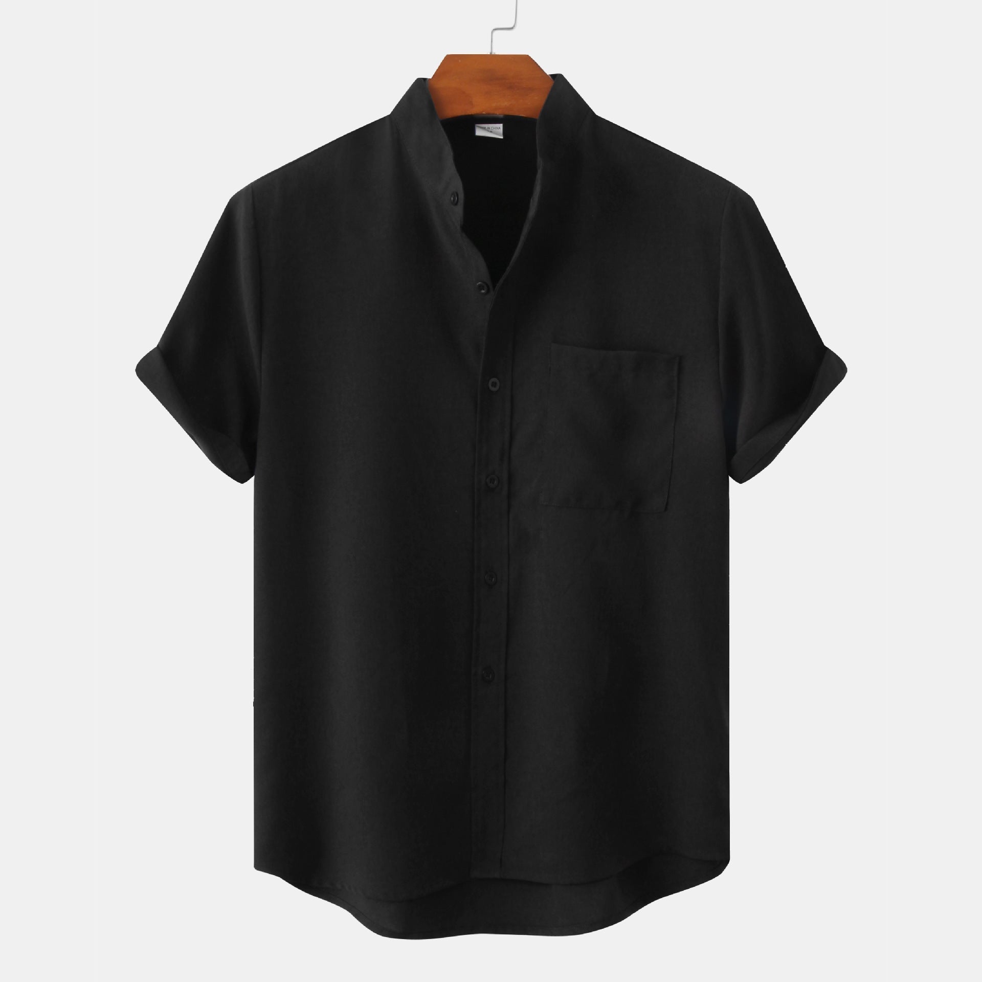 Gautier™ |Chemise en coton unie avec boutons