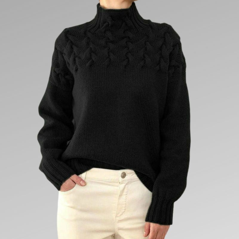 Eva - Pull pour femmes avec détail de tricot torsadé