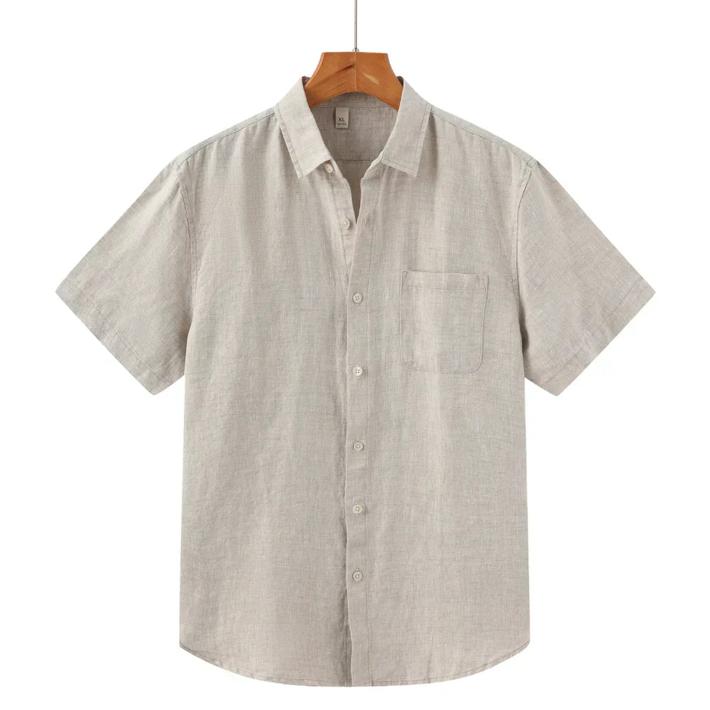 Gautier™ | Chemise en lin manches courtes
