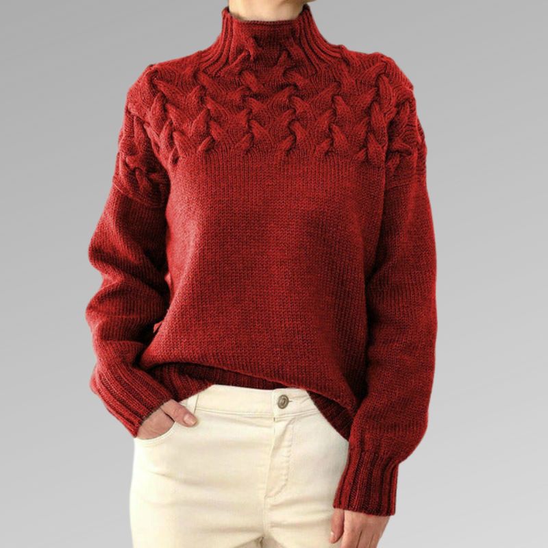 Eva - Pull pour femmes avec détail de tricot torsadé