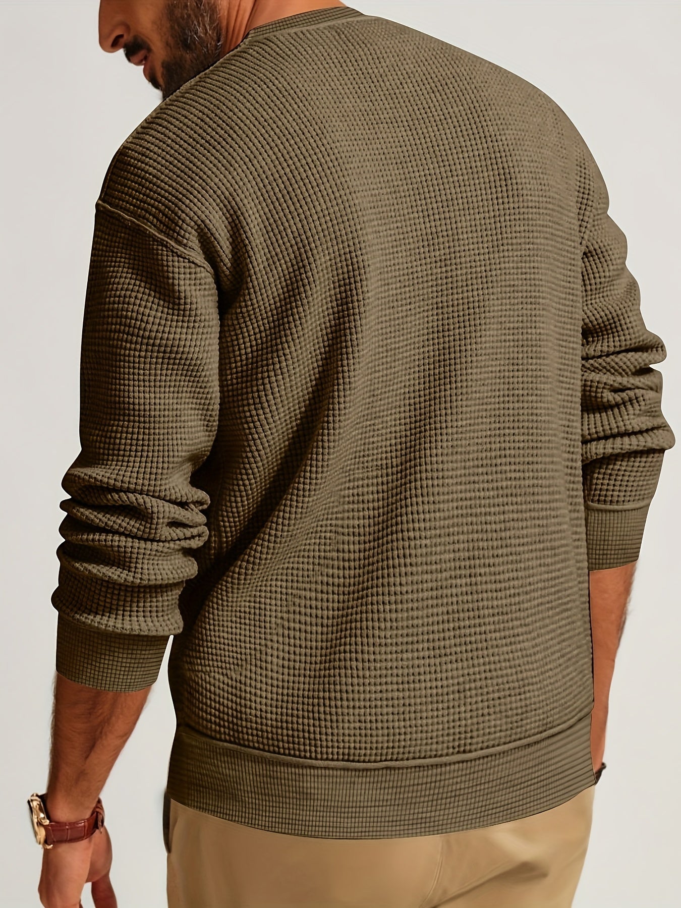 Henley Tricot Gaufré Homme