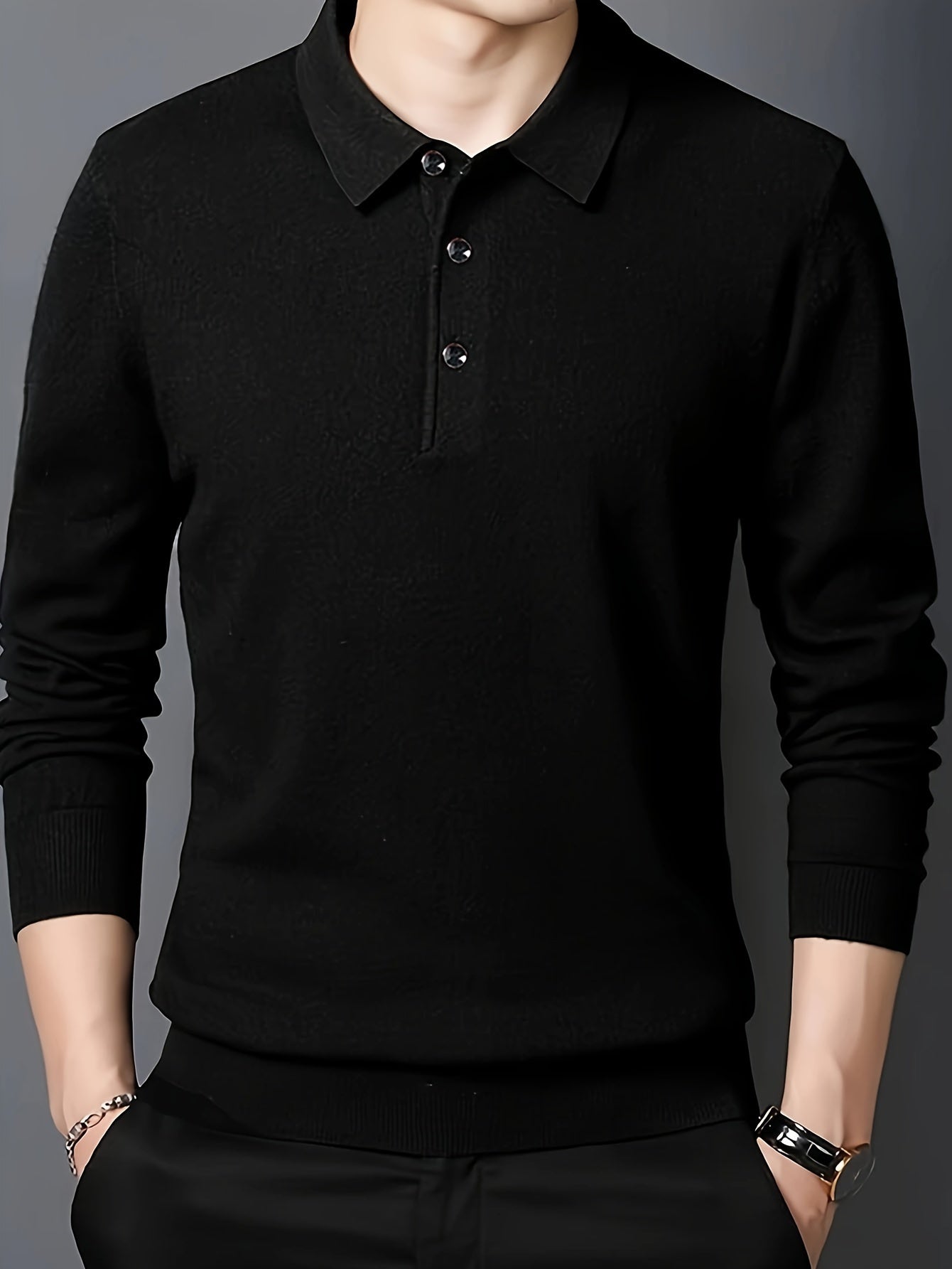 Gautier™ | Chemise Tricotée à Revers Manches Longues
