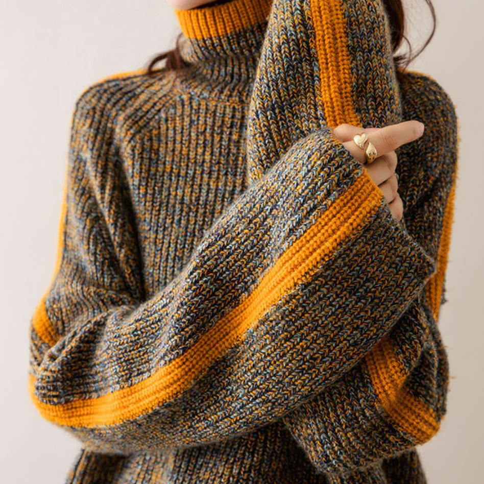 Breseis - Pull à col roulé vintage