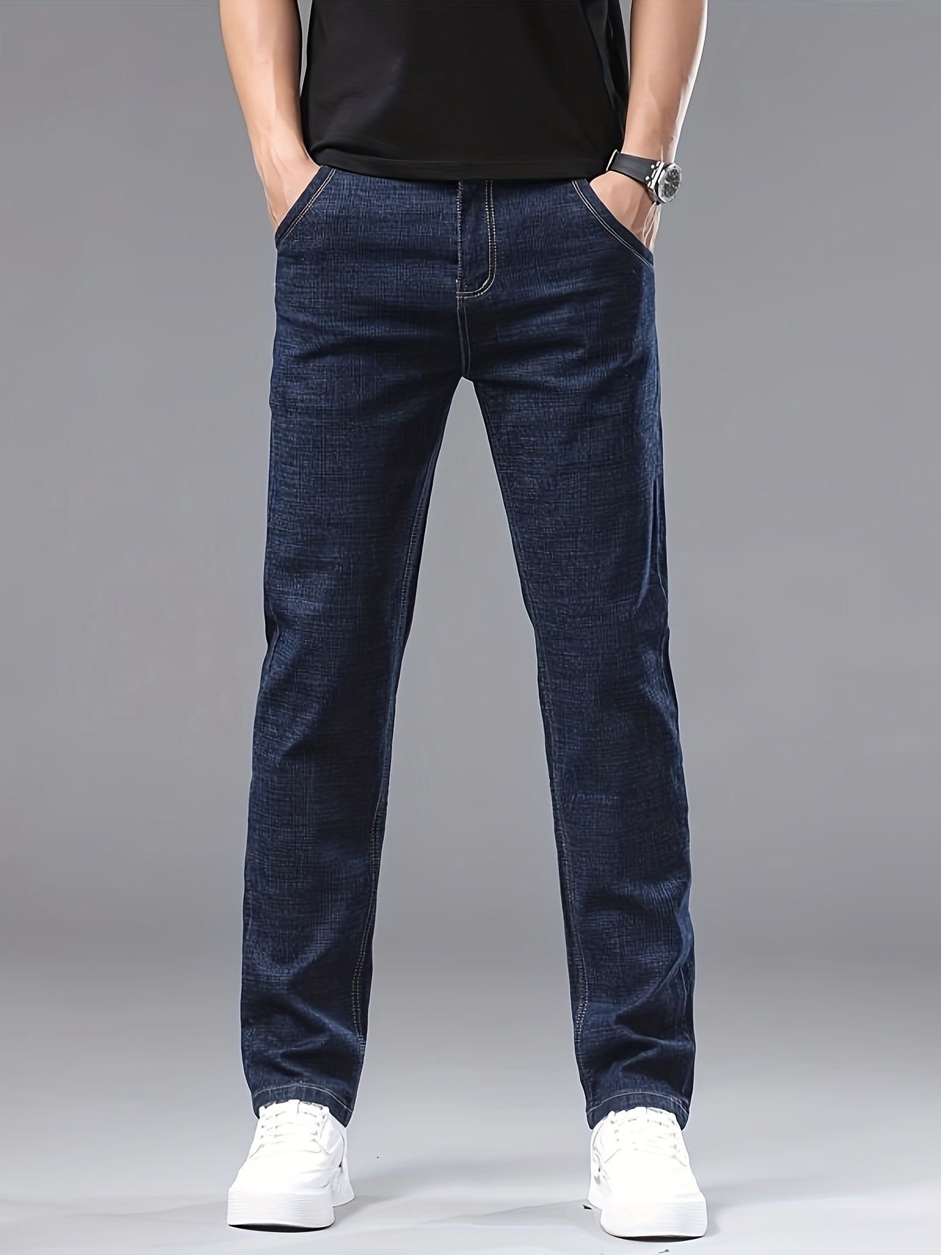 Pantalon Denim Ajusté – Confort et Style