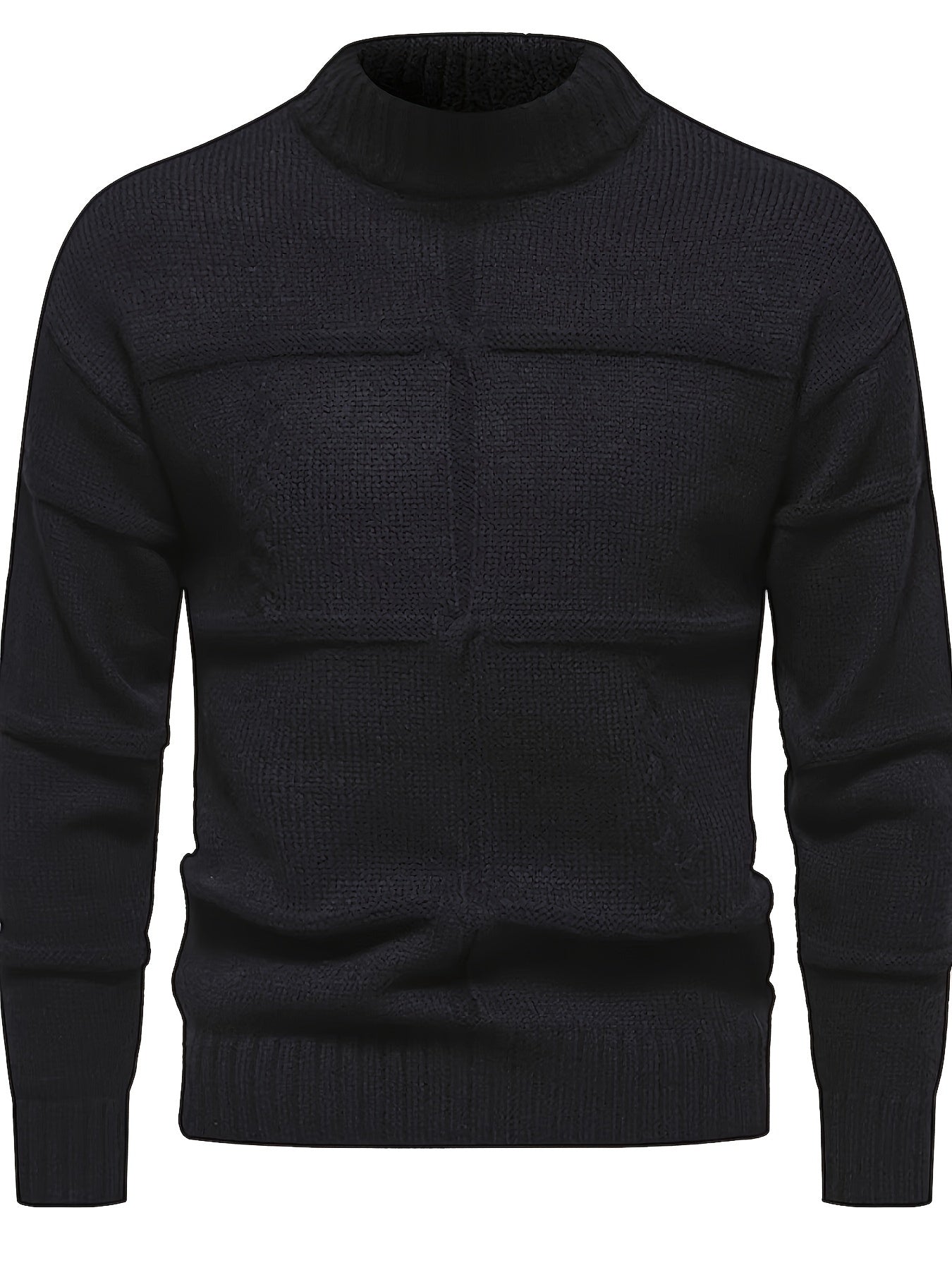 Pull Tricoté Uni Col Rond
