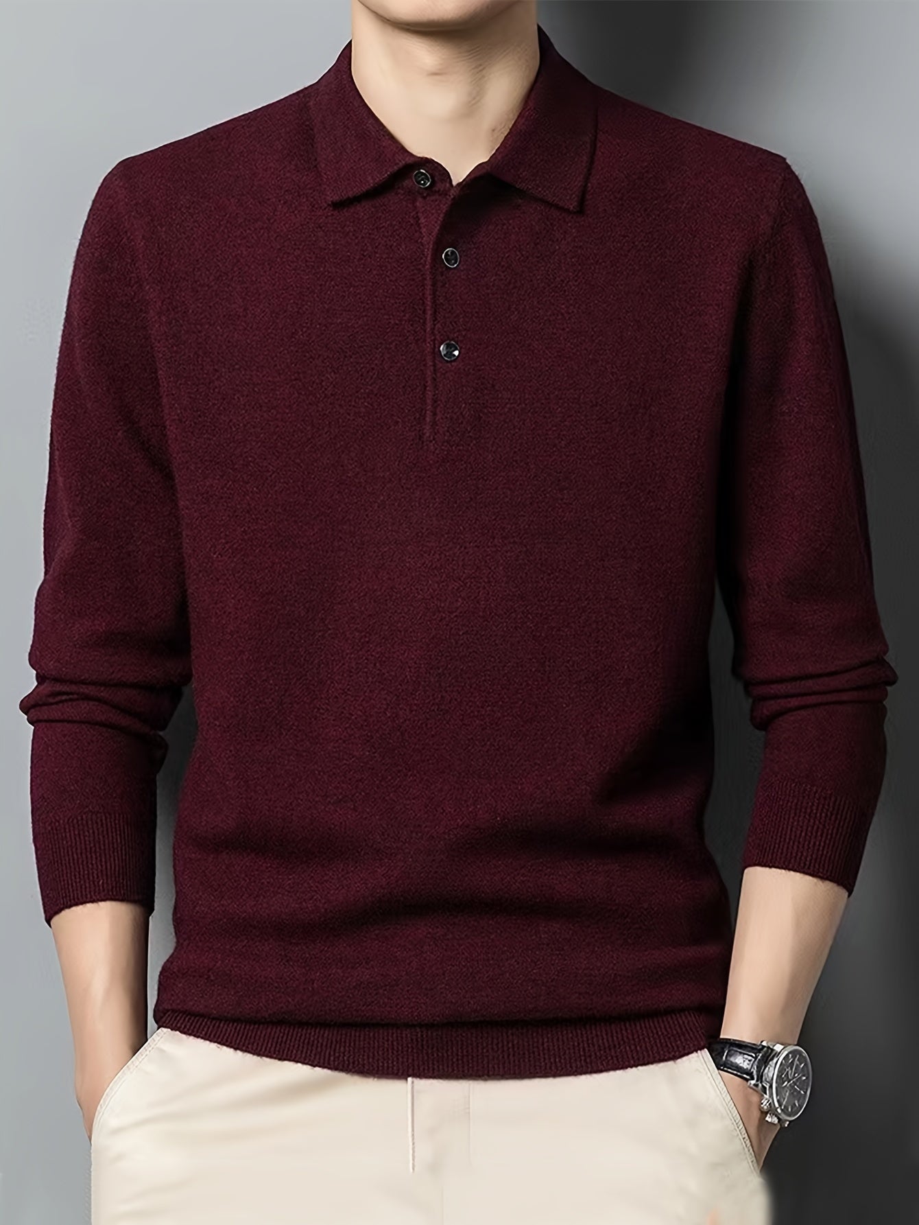 Gautier™ | Chemise Tricotée à Revers Manches Longues