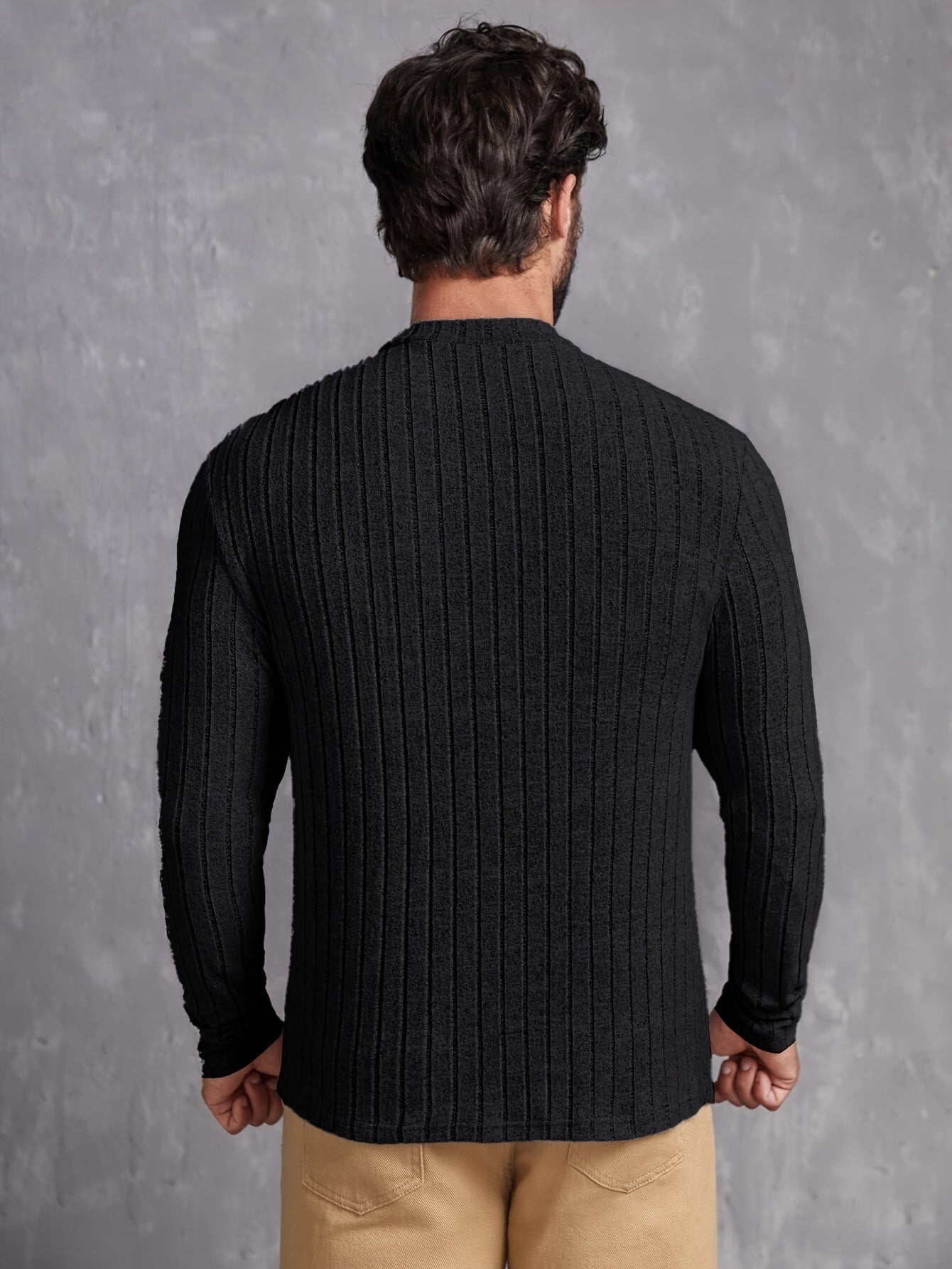 Haut Manches Longues Extensible Col Rond