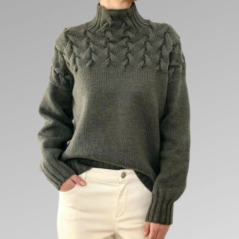 Eva - Pull pour femmes avec détail de tricot torsadé