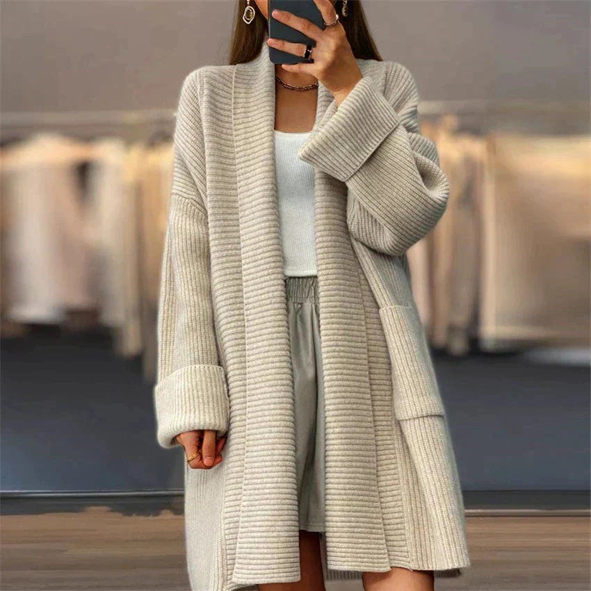 Euphemia - Cardigan long en tricot