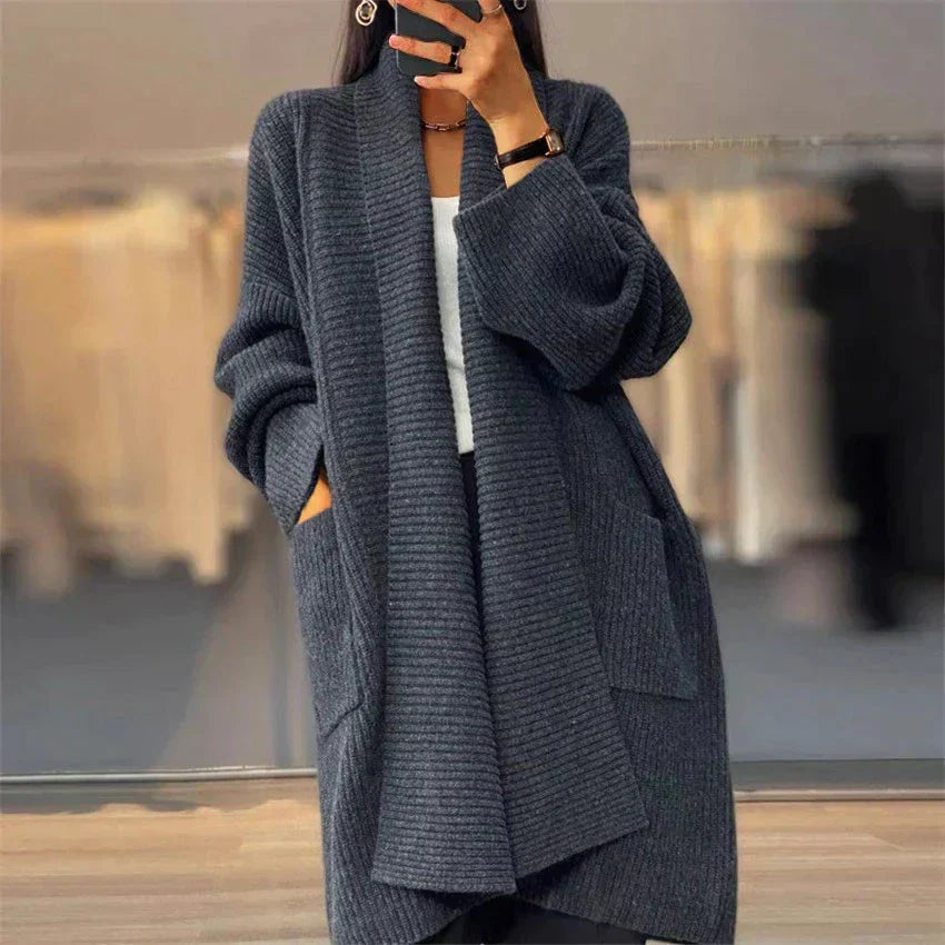 Euphemia - Cardigan long en tricot