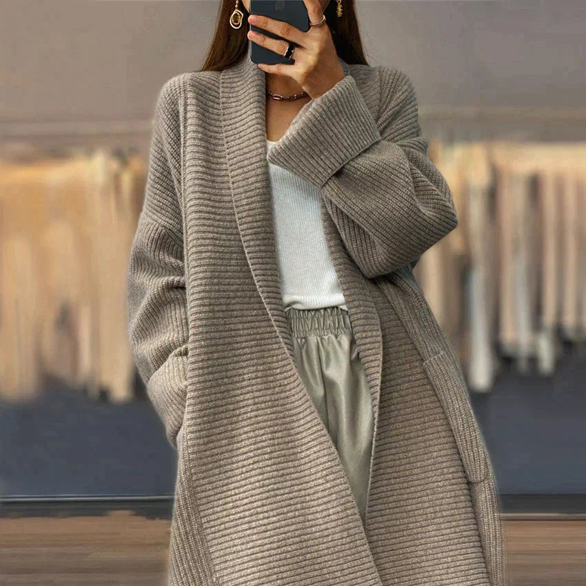 Euphemia - Cardigan long en tricot
