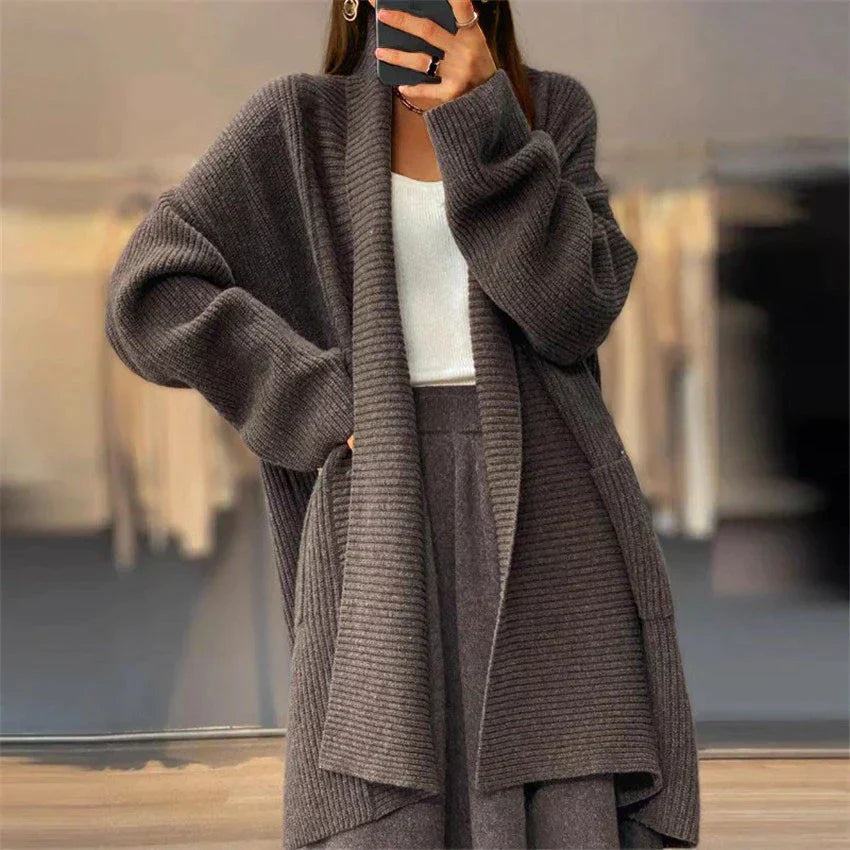 Euphemia - Cardigan long en tricot
