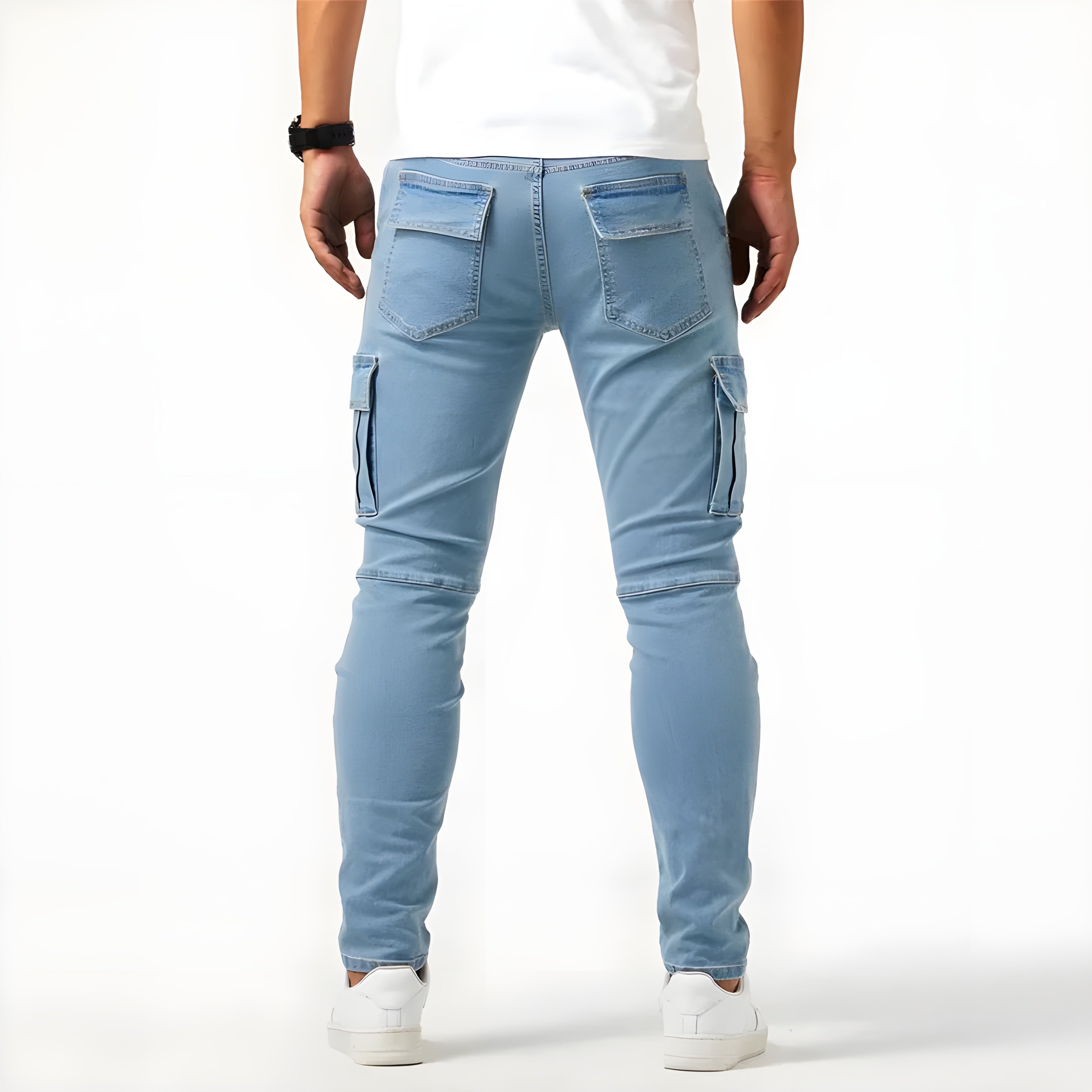 Gautier™ | Pantalon cargo en denim Élastique