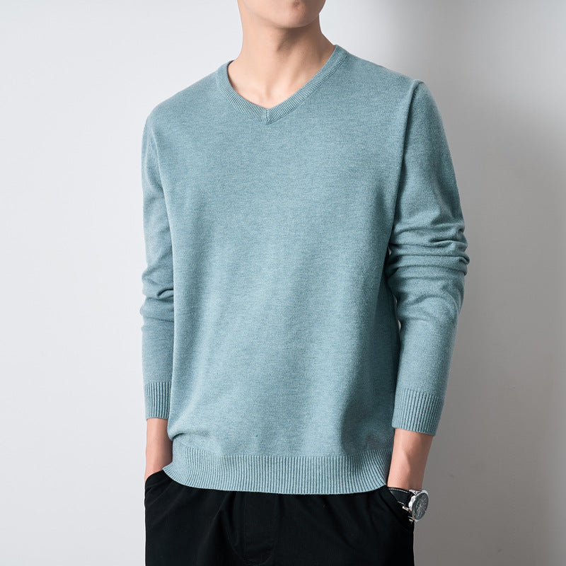 Pull V-Neck en Tricot Luxe pour Homme