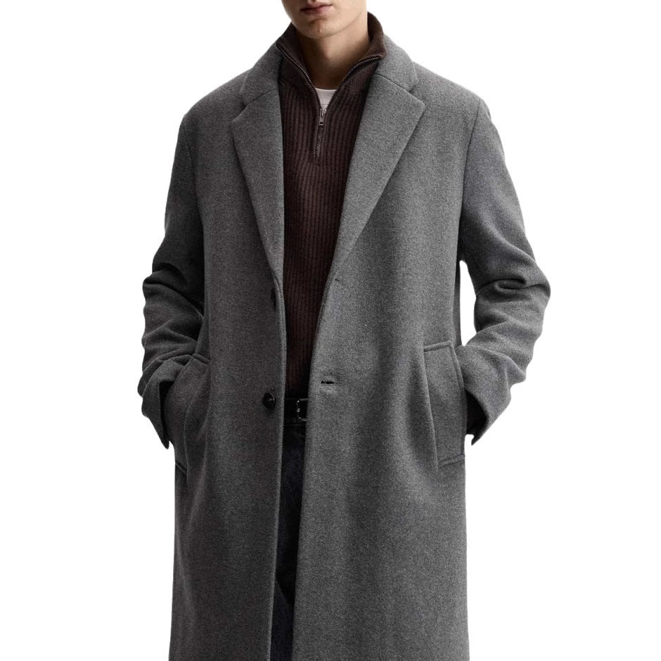 Manteau en laine à chevrons