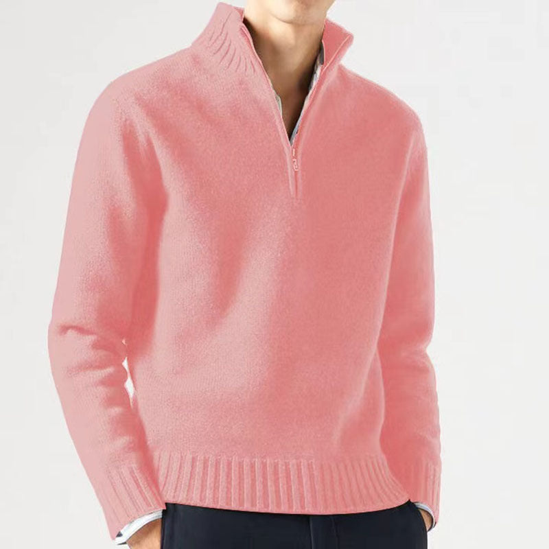 Pull Zippé Demi-Luxe en Tricot Privilège