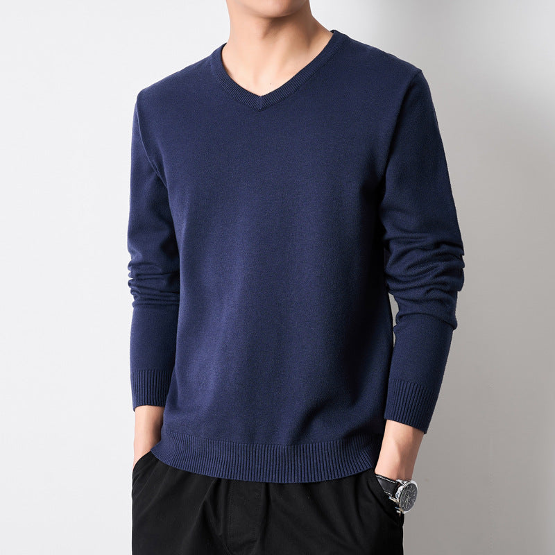 Pull V-Neck en Tricot Luxe pour Homme