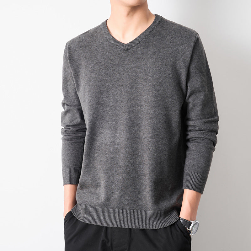 Pull V-Neck en Tricot Luxe pour Homme