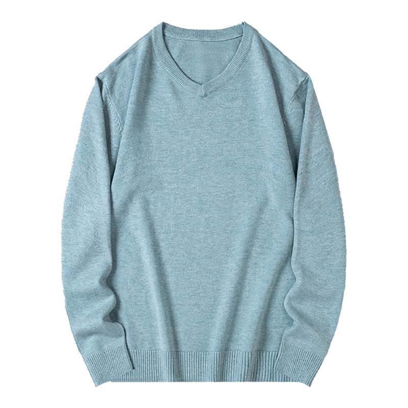 Pull V-Neck en Tricot Luxe pour Homme