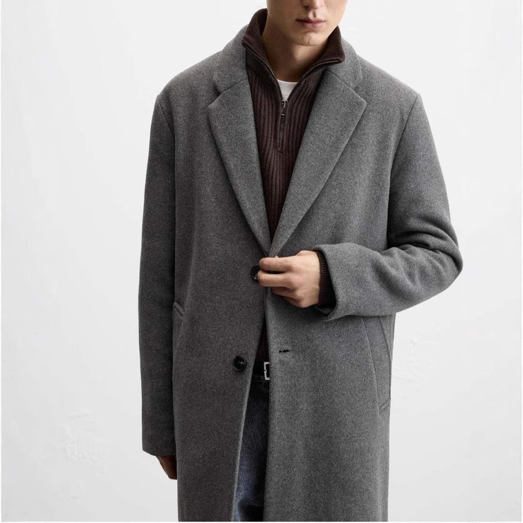 Manteau en laine à chevrons