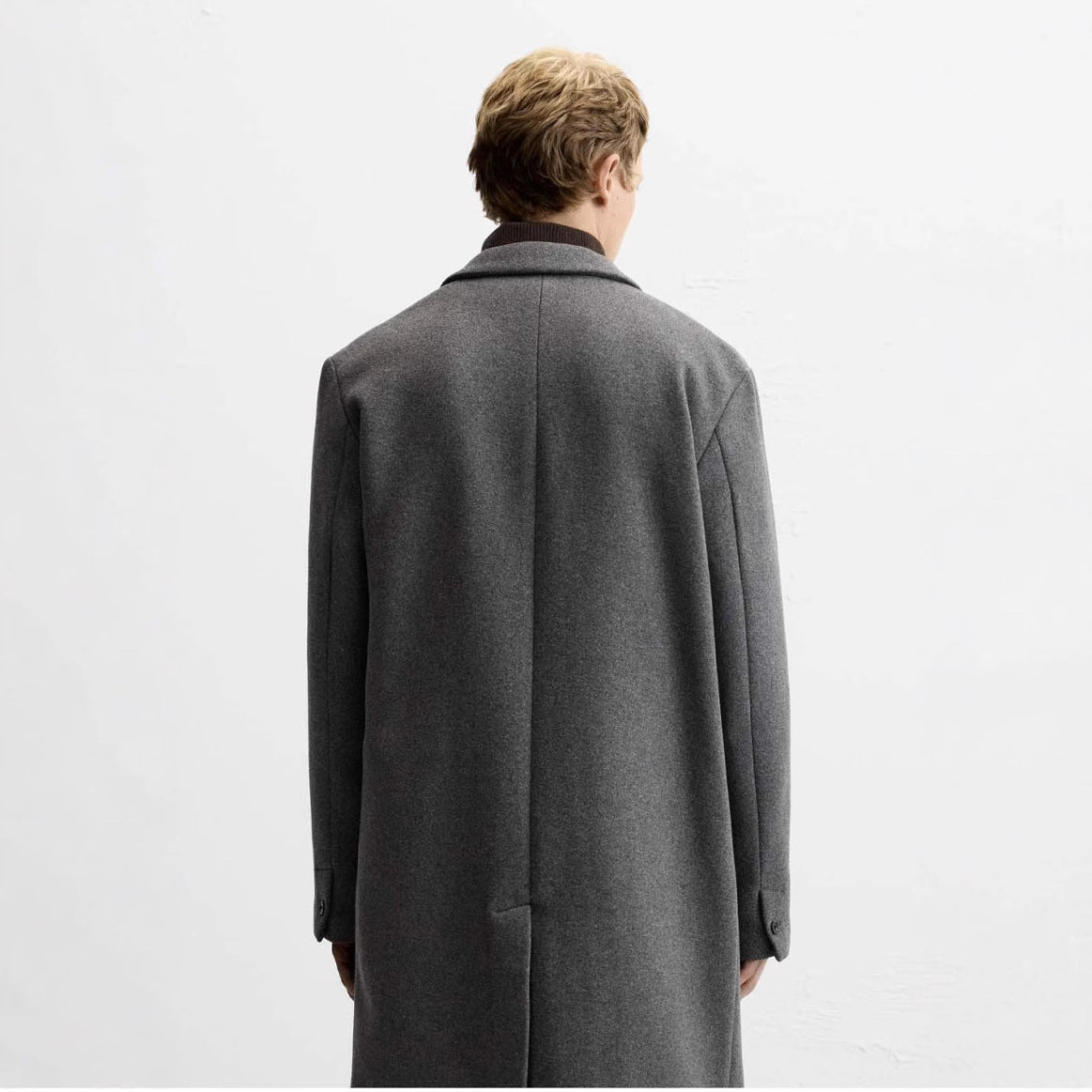 Manteau en laine à chevrons