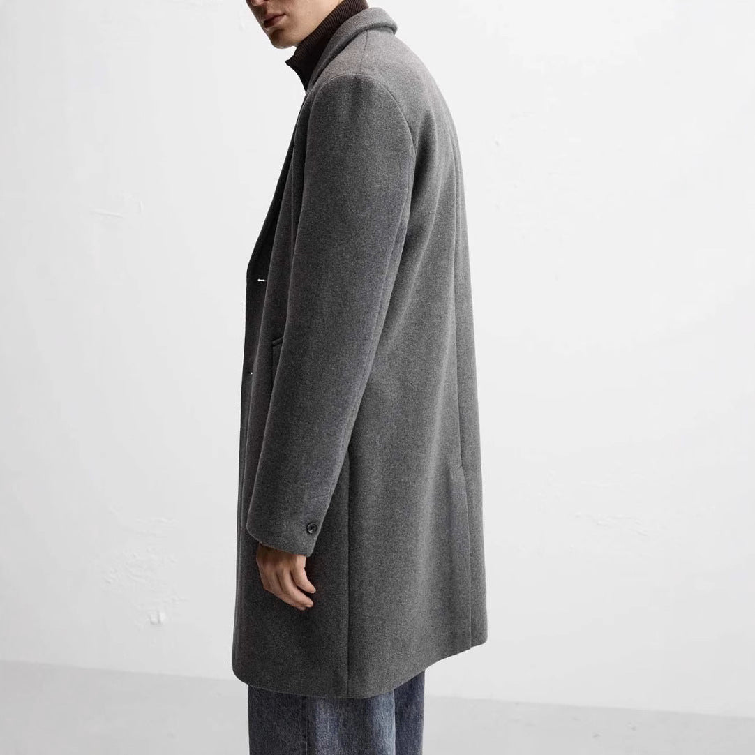 Manteau en laine à chevrons