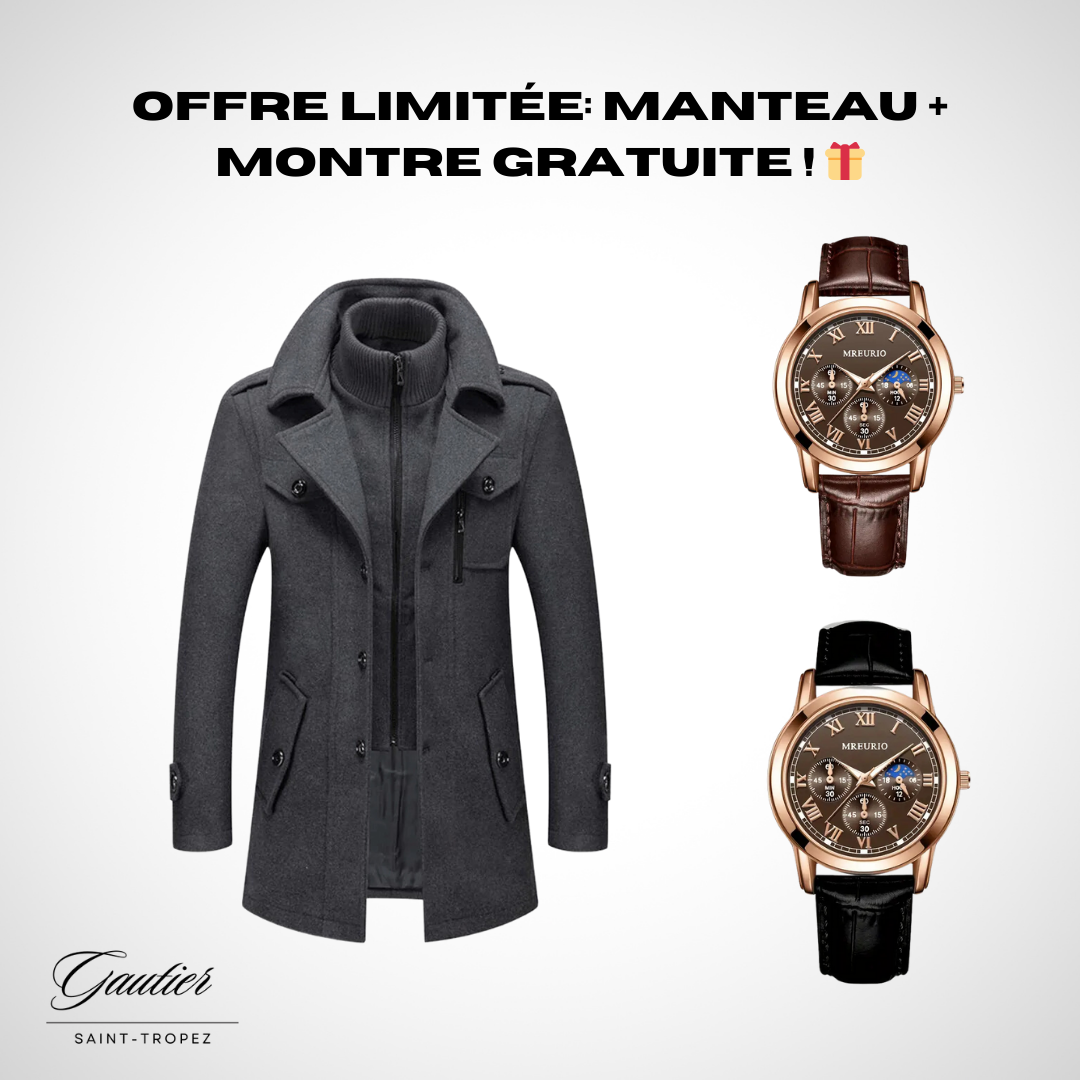 Gautier™ | Manteau Héritage d’Hiver + Montre de Luxe Gratuite