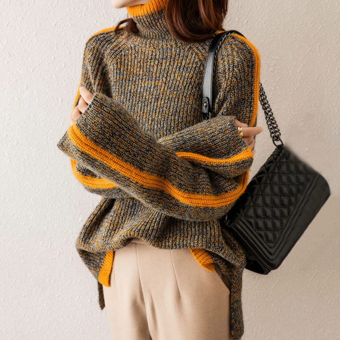 Breseis - Pull à col roulé vintage