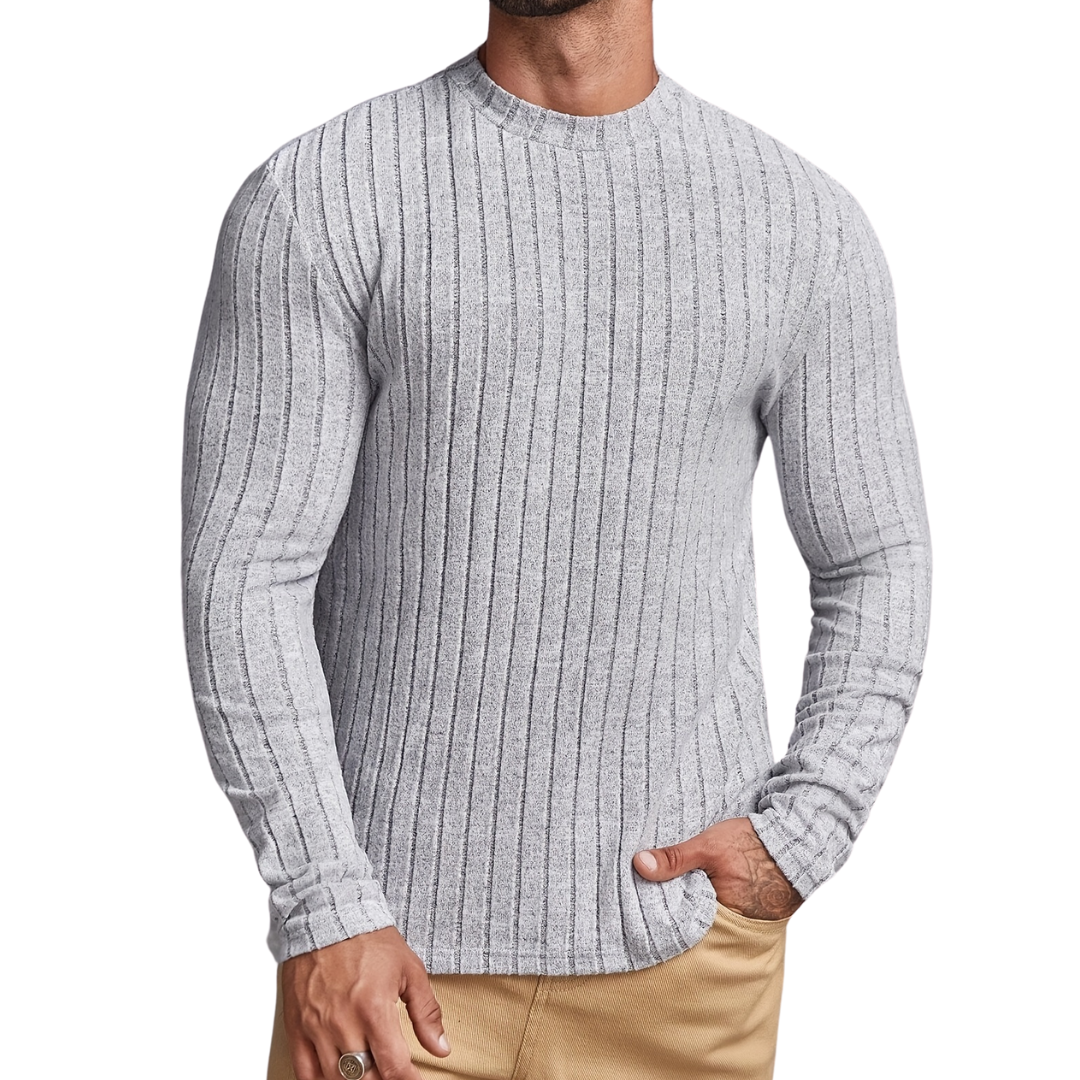 Haut Manches Longues Extensible Col Rond