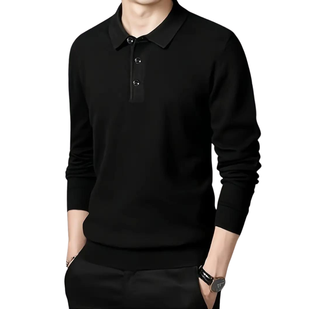 Gautier™ | Chemise Tricotée à Revers Manches Longues