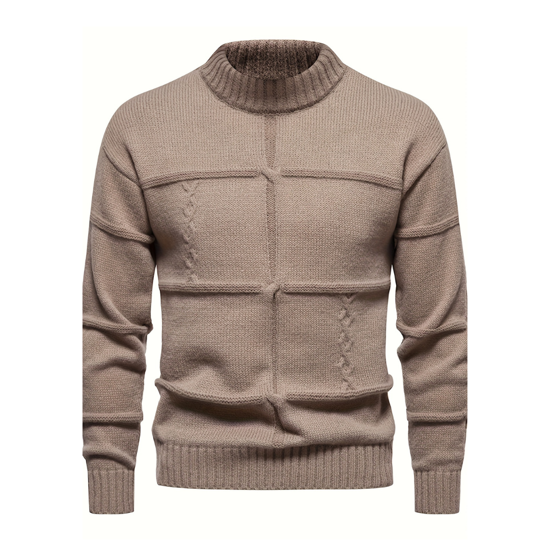 Pull Tricoté Uni Col Rond