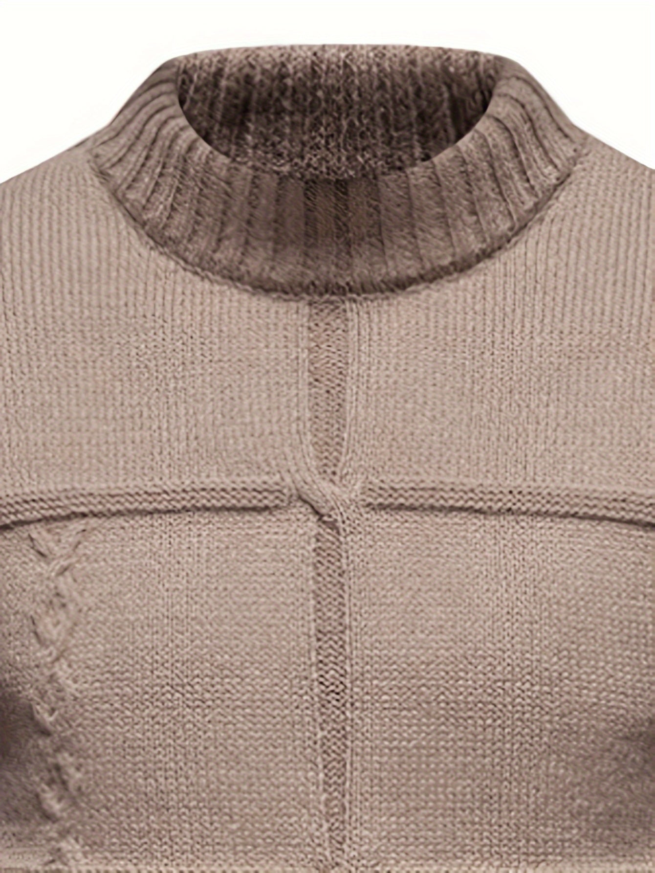 Pull Tricoté Uni Col Rond