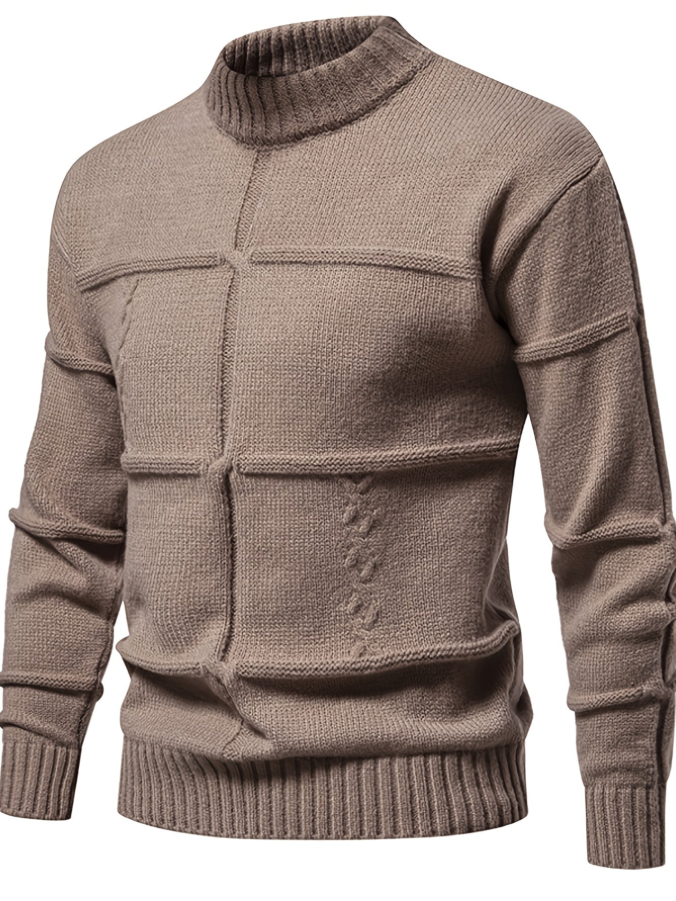 Pull Tricoté Uni Col Rond