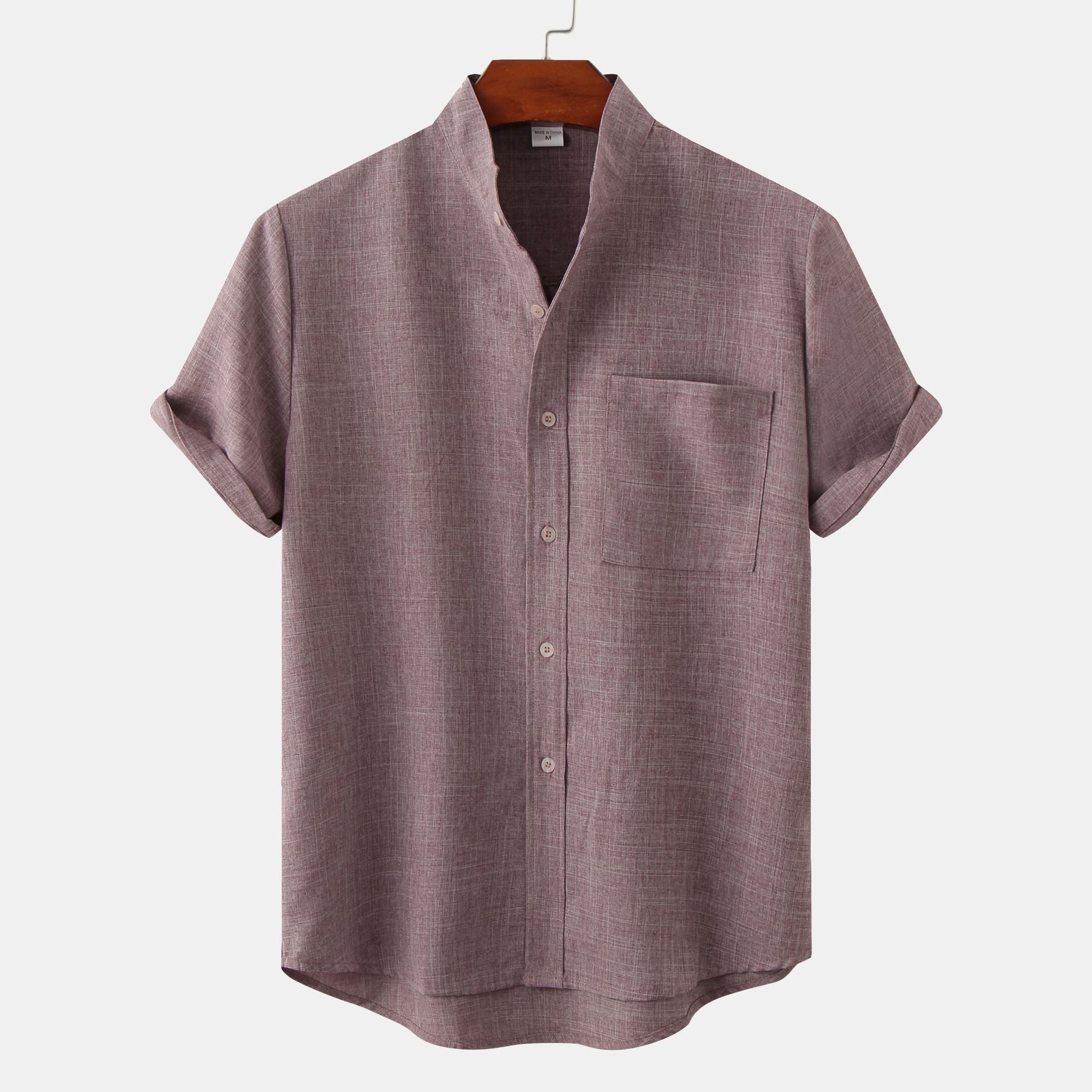 Gautier™ |Chemise en coton unie avec boutons