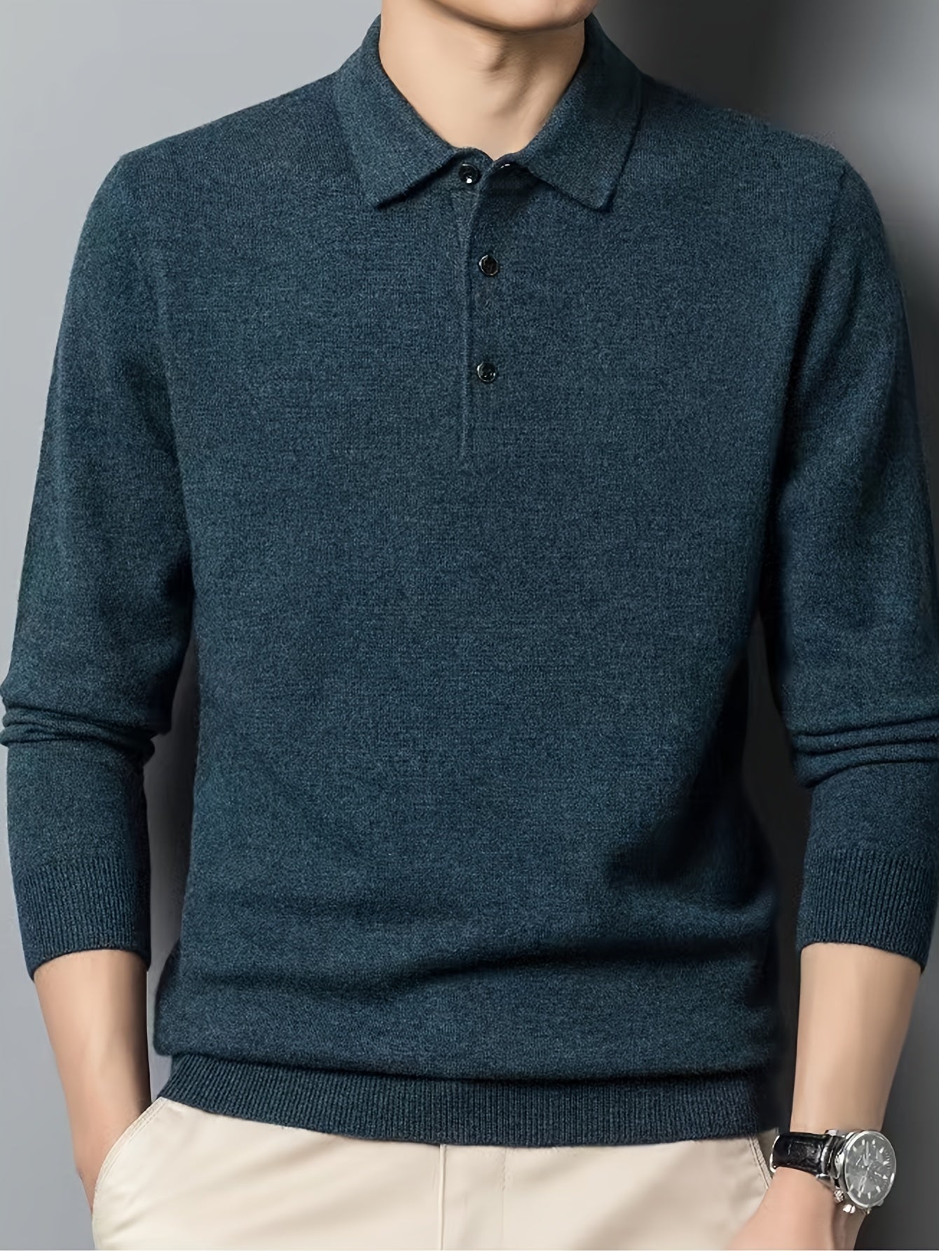 Gautier™ | Chemise Tricotée à Revers Manches Longues